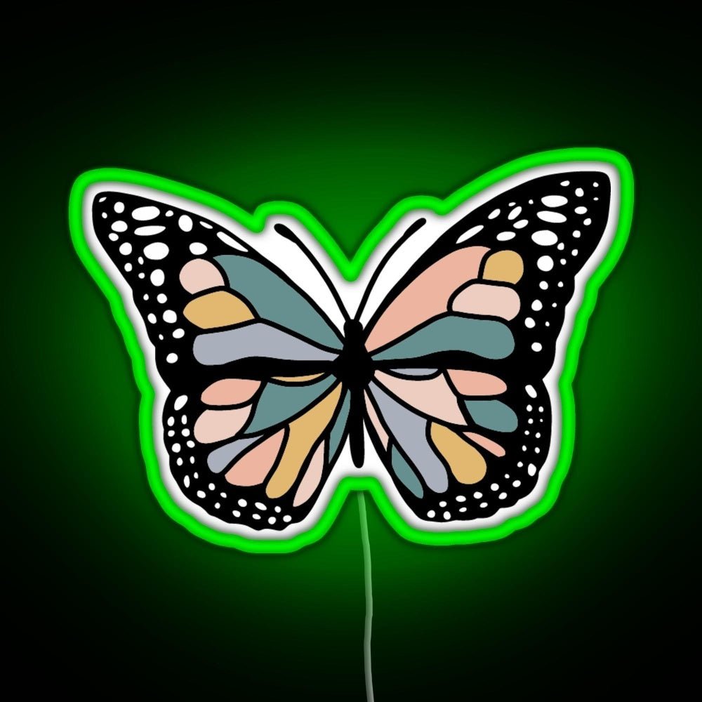 Boho Butterfly Rgb Led Neon Sign Pop Wall Art - Shineneon