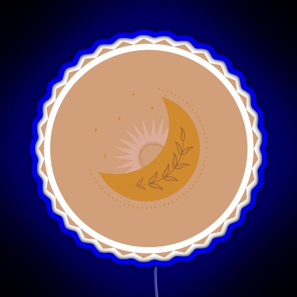 Boho Sun And Moon Rgb Neon Sign - Shineneon