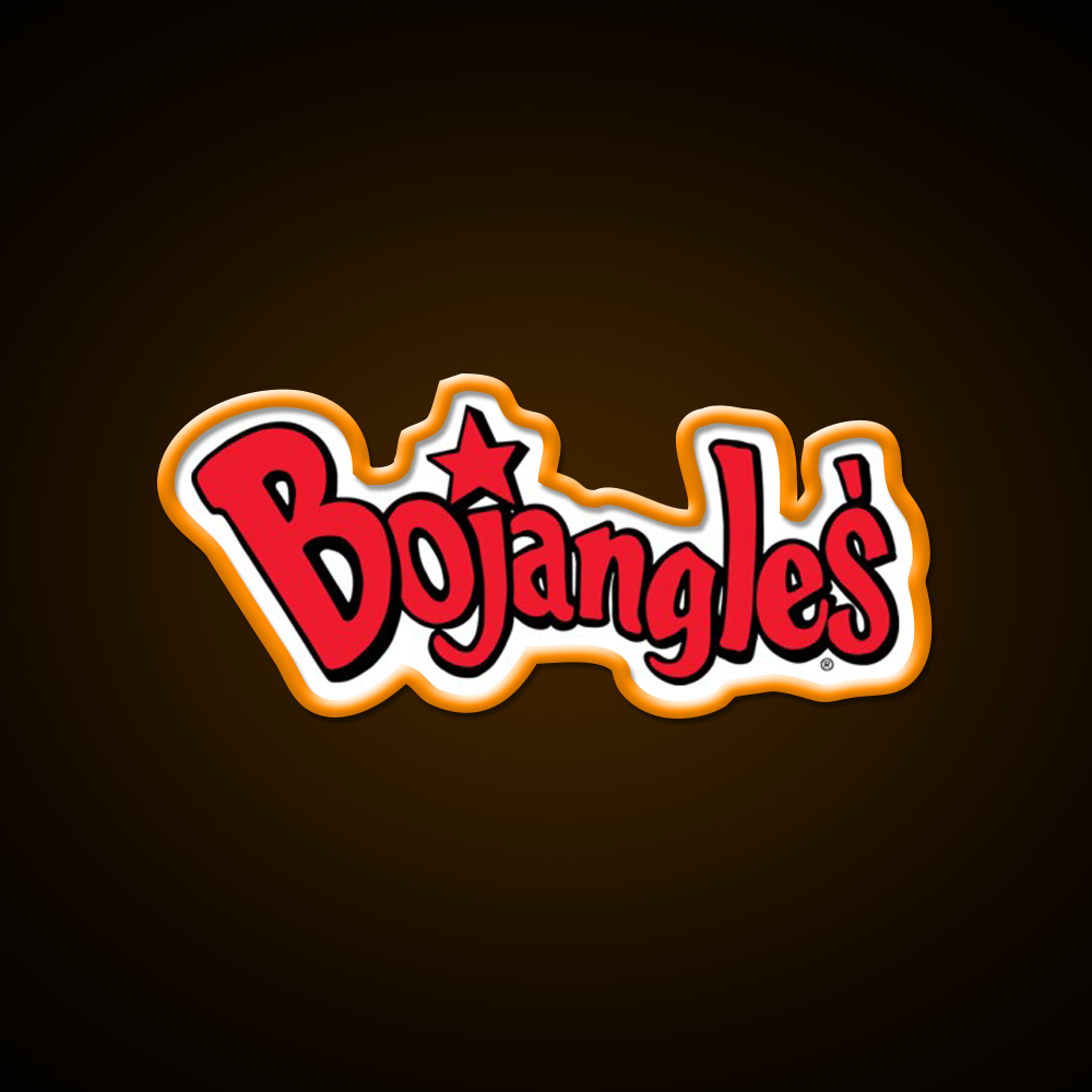 Bojangles Logo Fast Food Led Neon Sign For Burger Place Rgb Color