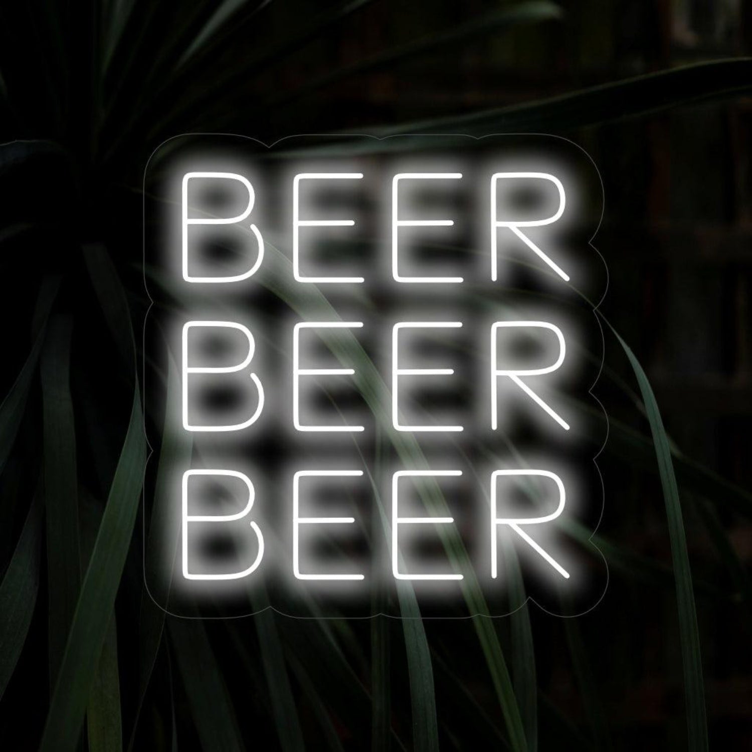 Bold White Beer Beer Beer Led Neon Sign For Modern Bar Decor | Shineneon