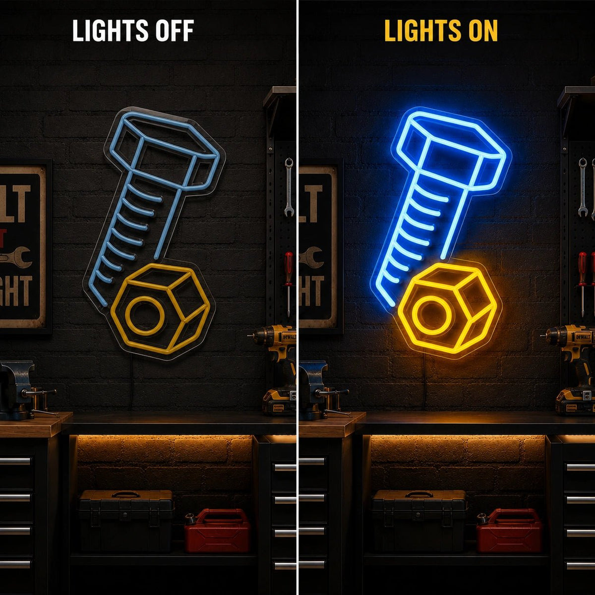 Bolt And Nut LED Neon Sign - Shineneon