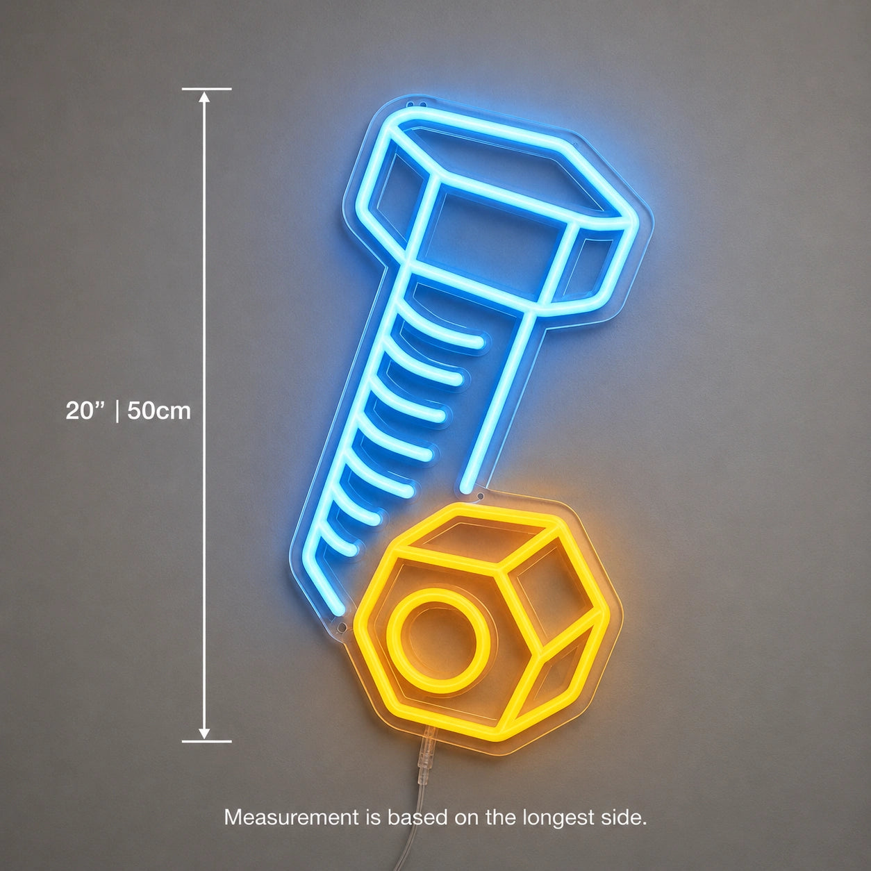 Bolt And Nut Neon Sign LED Neon Sign size image