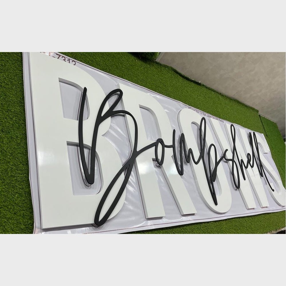 Bombshell Brows Acrylic Business Logo Sign - Shineneon