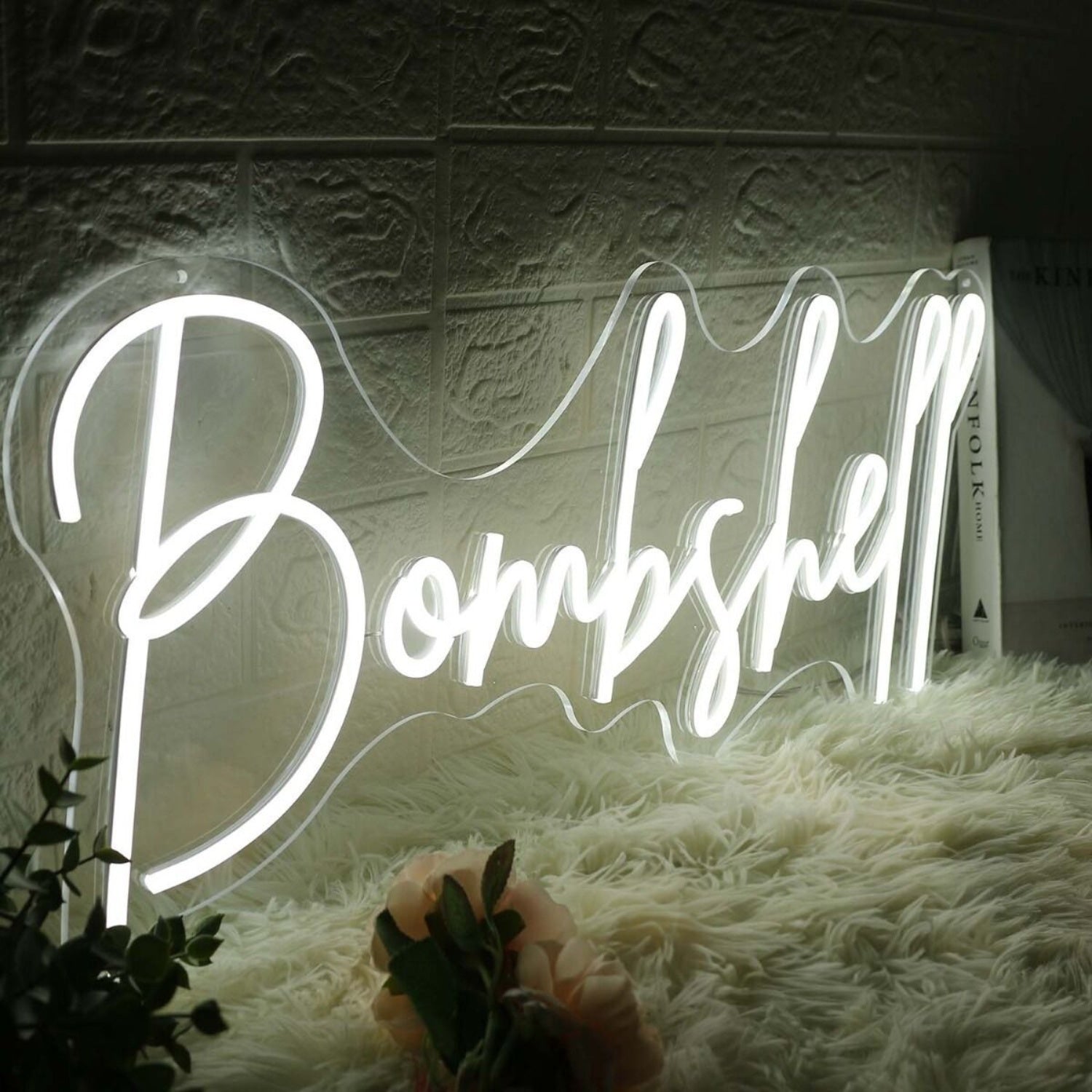 Bombshell White Led Neon Sign - Shineneon