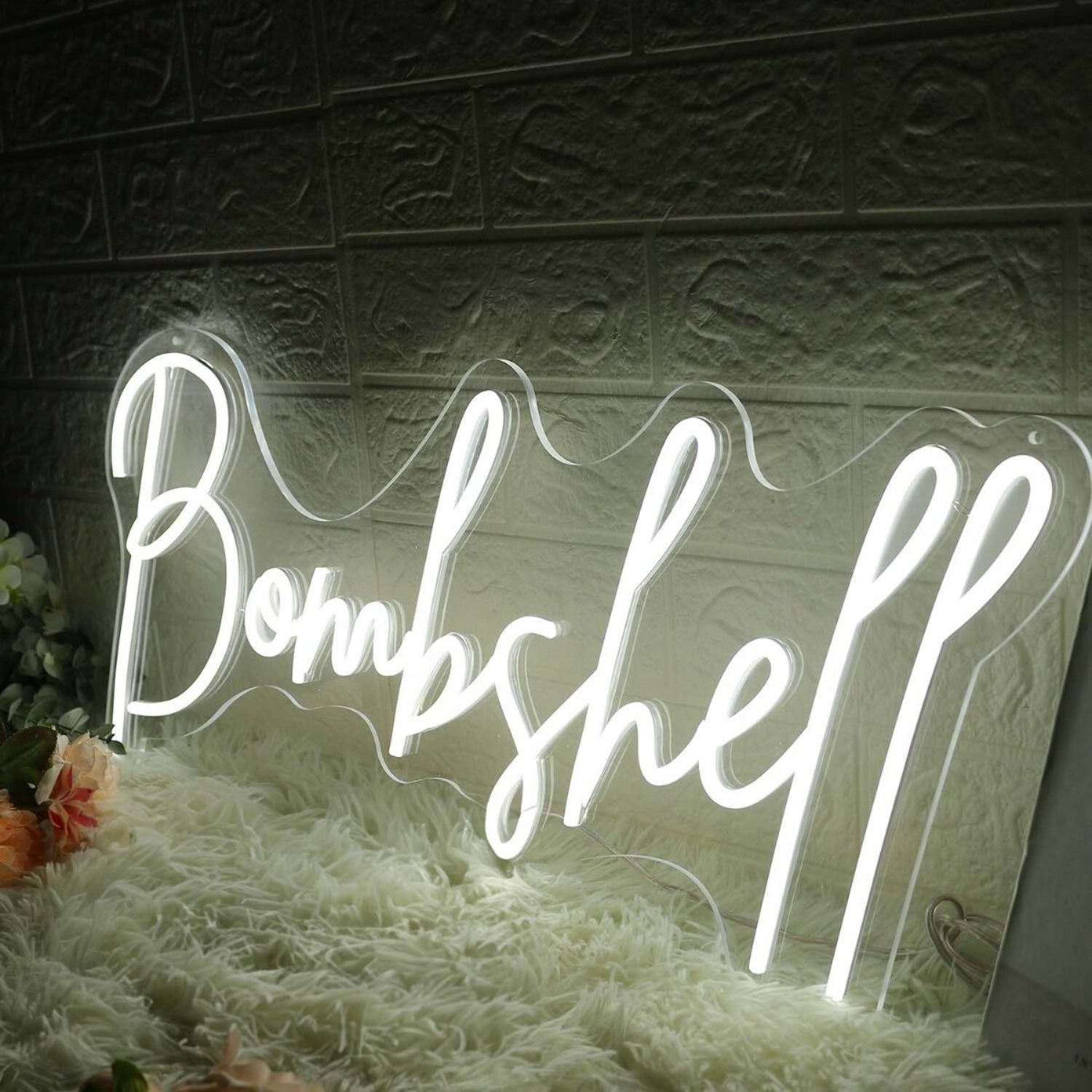 Bombshell White Led Neon Sign - Shineneon
