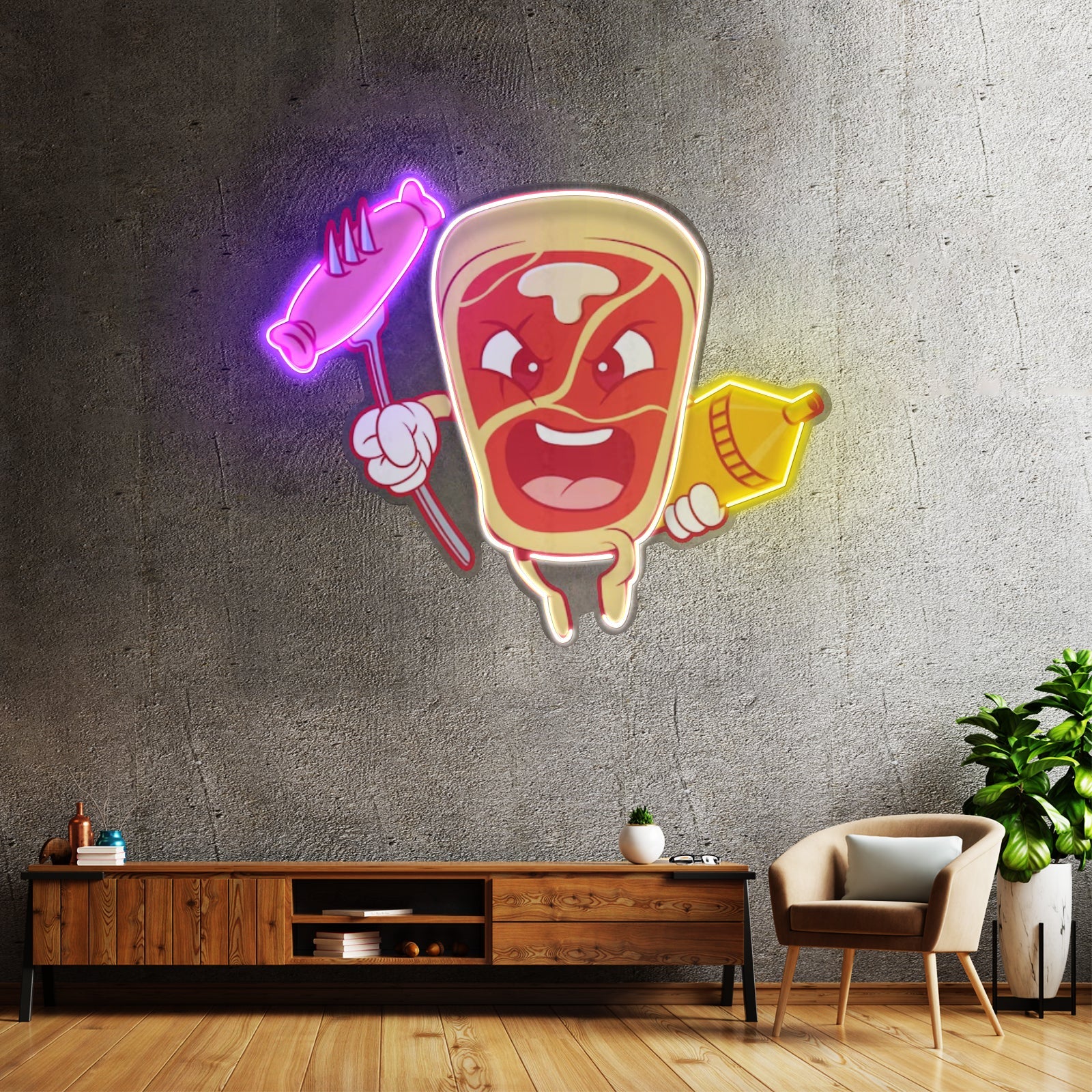 Bone Steak Led Neon Sign Light Custom Led Signs - Shineneon