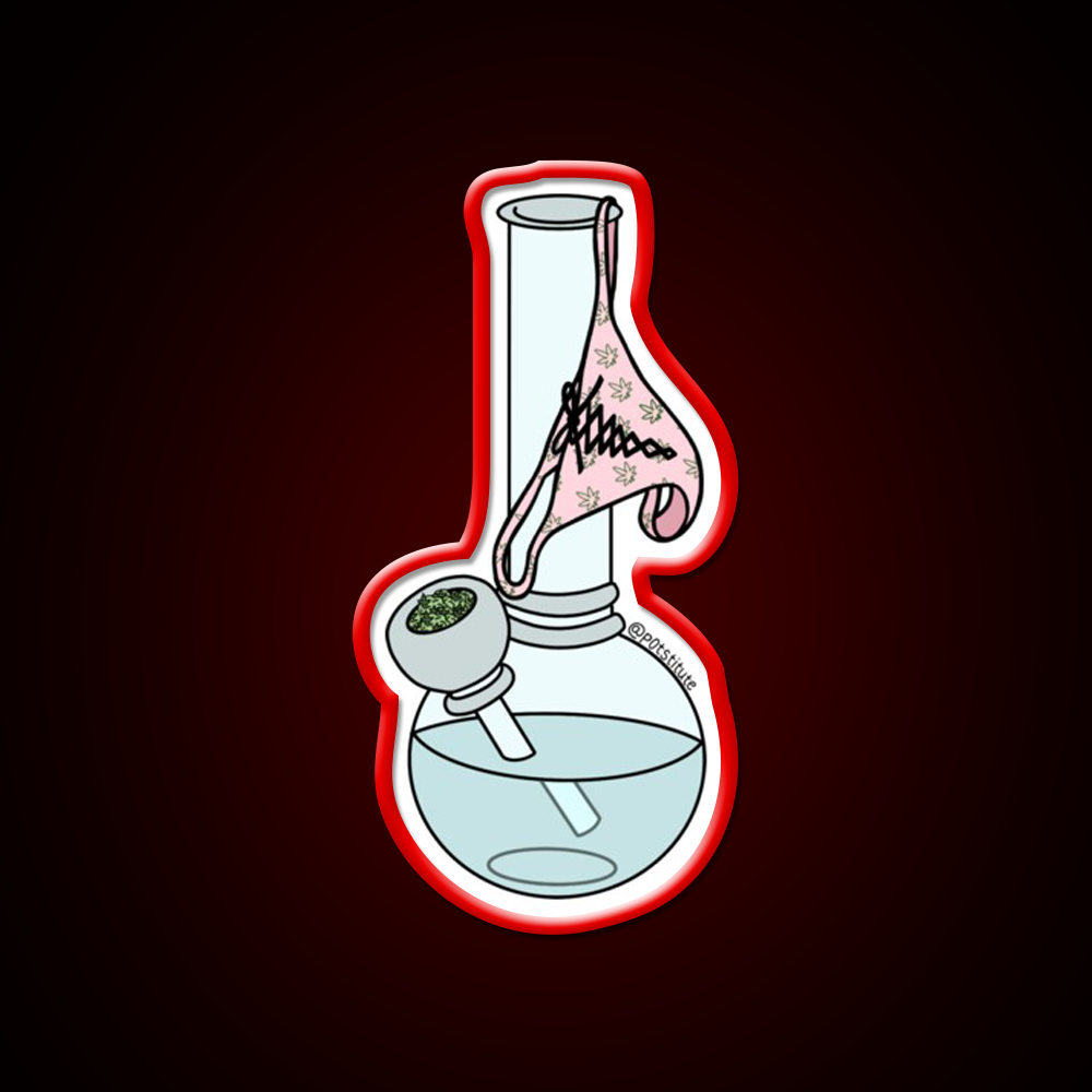 Bongs Thongs Stoner Art Hemp Inspired Green Leaf Led Neon Sign Rgb Color