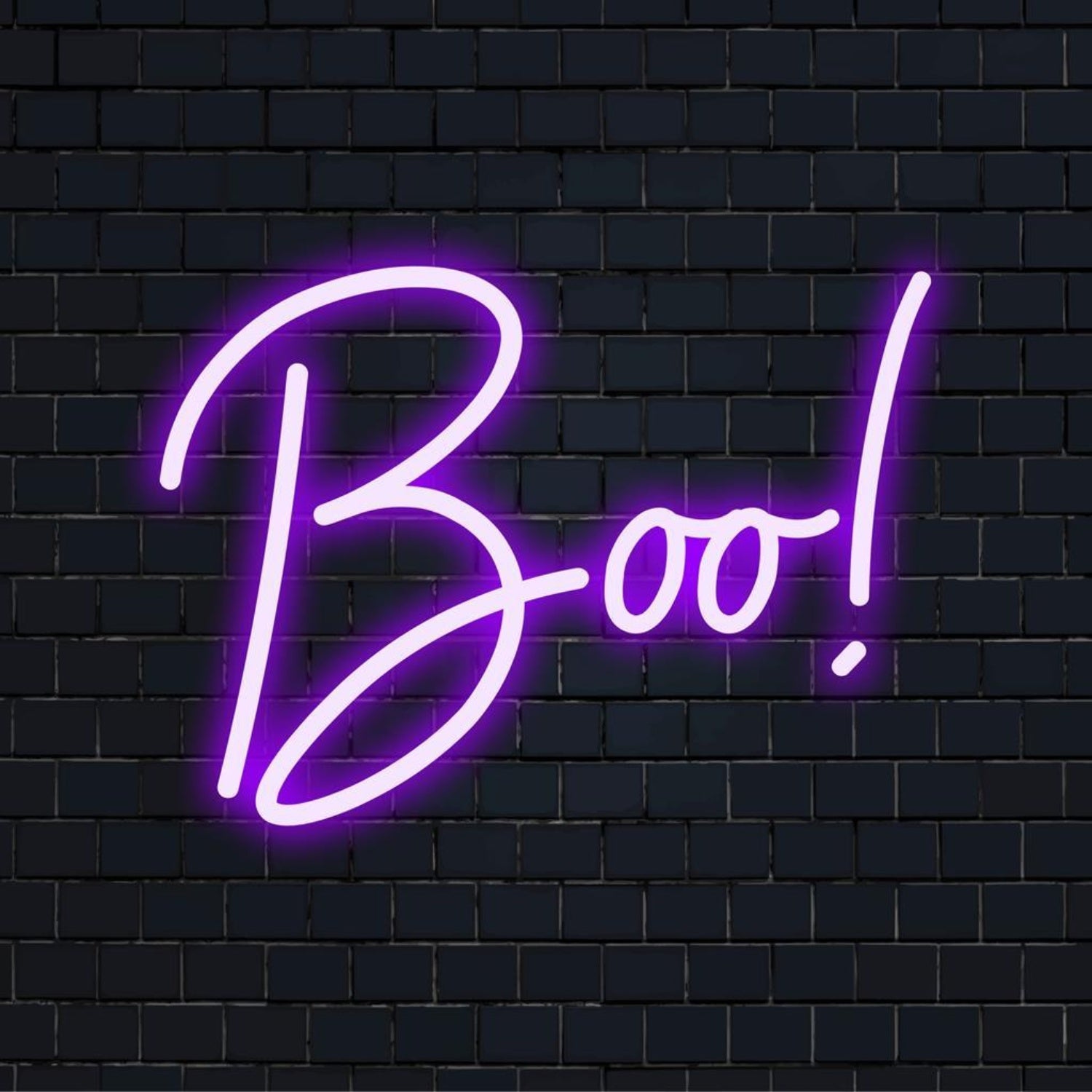 Boo! Purple-Glow Led Neon Sign For Halloween Decor And Bar Cafe Wall Art | Shineneon