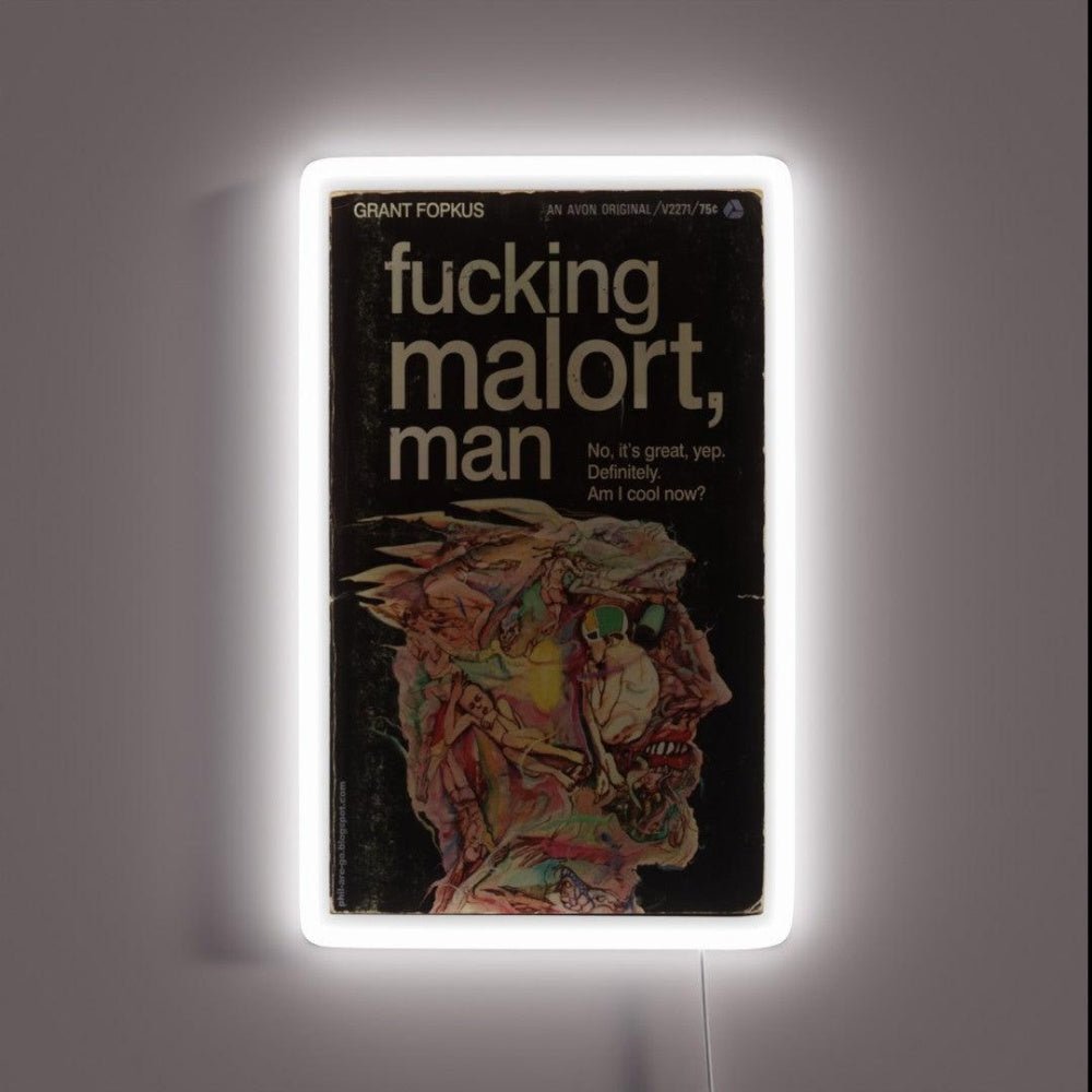 Book Cover Of Fucking Malort Man Rgb Led Neon Sign - Shineneon
