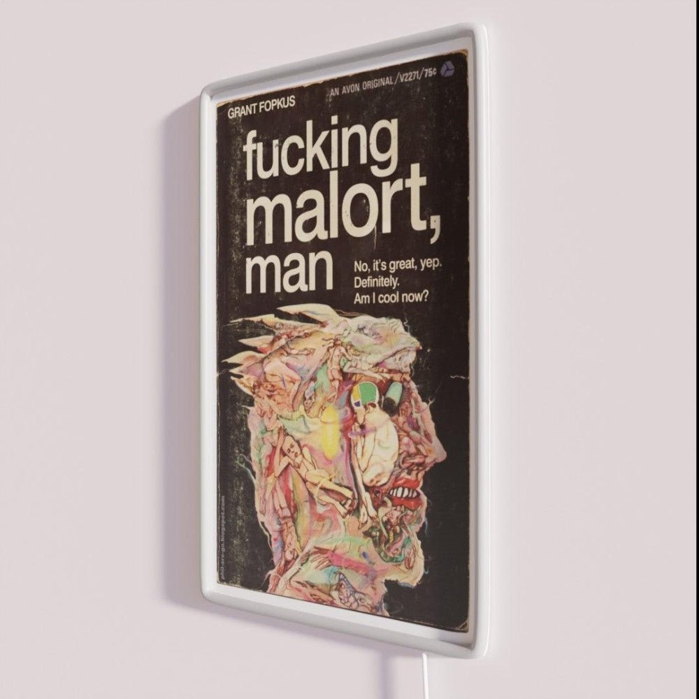 Book Cover Of Fucking Malort Man Rgb Led Neon Sign - Shineneon