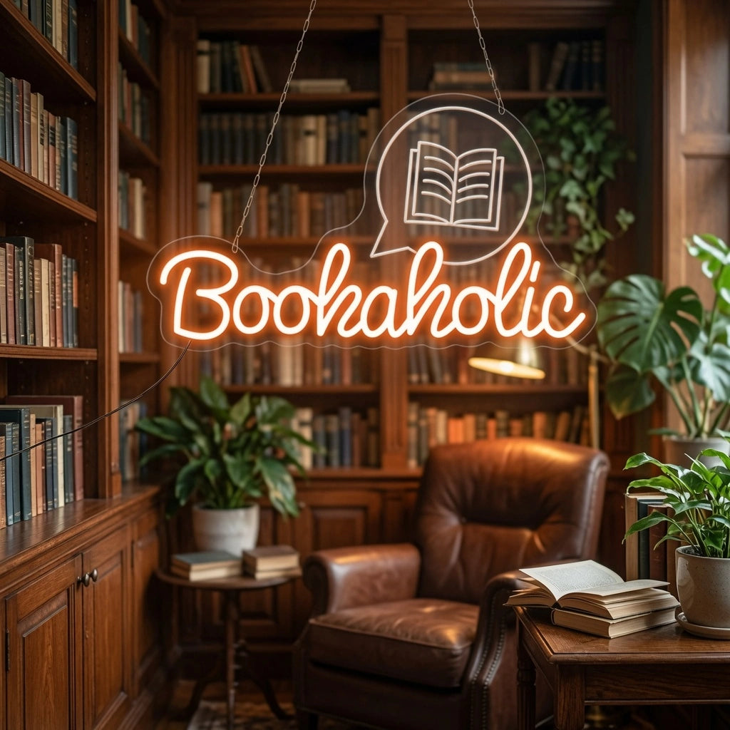 Bookaholic LED Neon Sign - 02 High-Converting Product Image