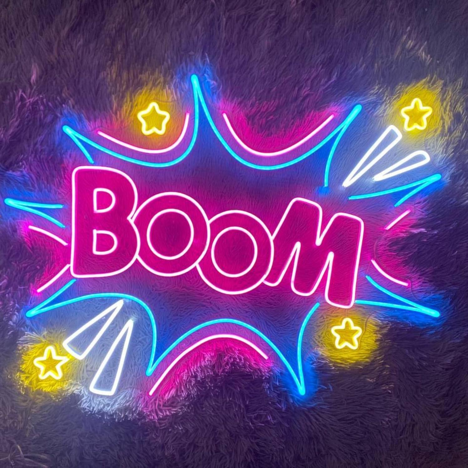 Boom Multicolor Explosion Led Neon Sign For Indoor Party Room Decor | Shineneon