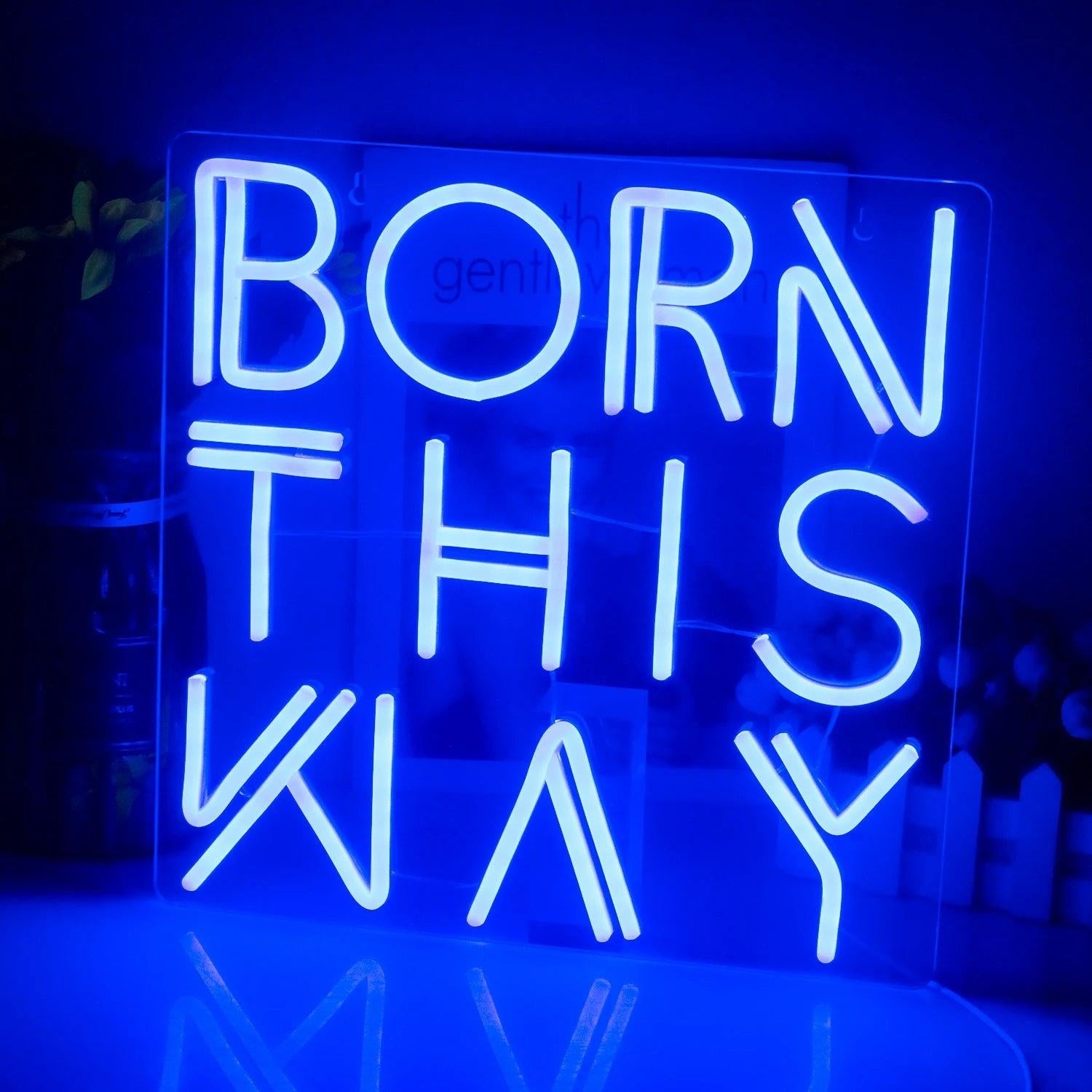 Born This Way Blue White Led Neon Sign For Bedroom Studio Party Decor | Shineneon
