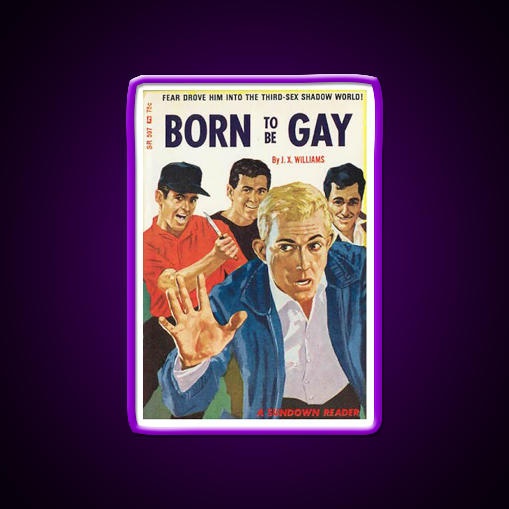 Born To Be Vintage Pulp Magazine Cover Gym Fitness Led Neon Sign Rgb Color - LED neon sign view 9