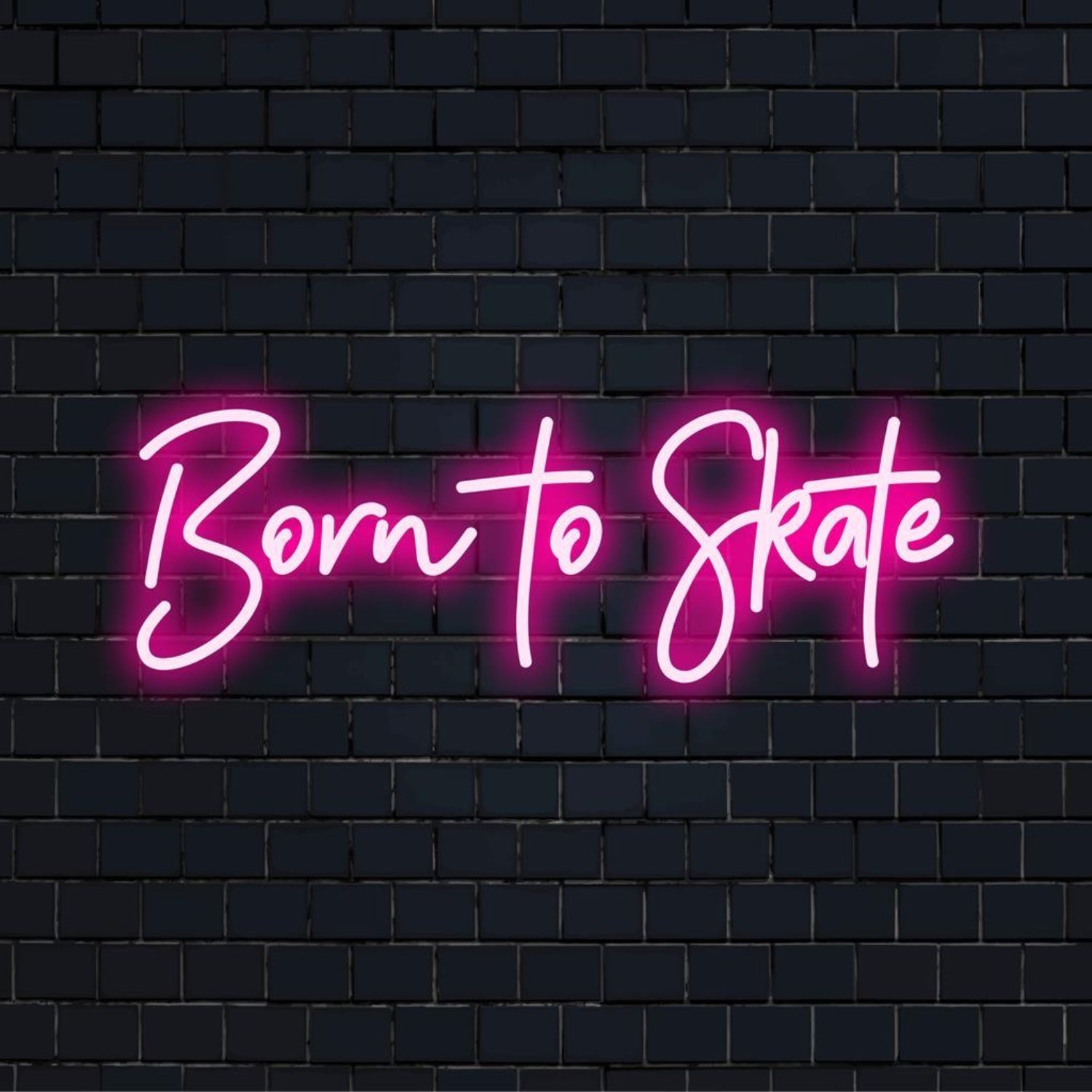 Born To Skate Pink Glow Led Neon Sign For Skate Shop Wall Decor | Shineneon