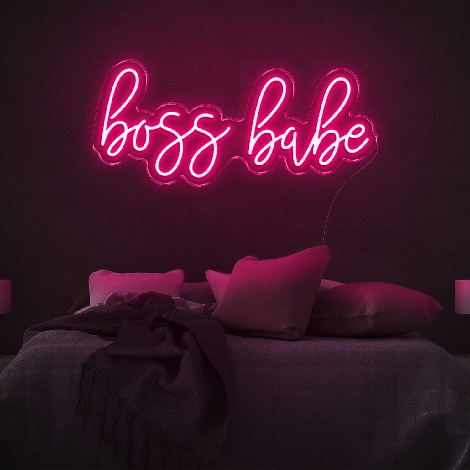 Boss Babe Amber Glow Led Neon Sign For Bedroom Wall Decor | Shineneon