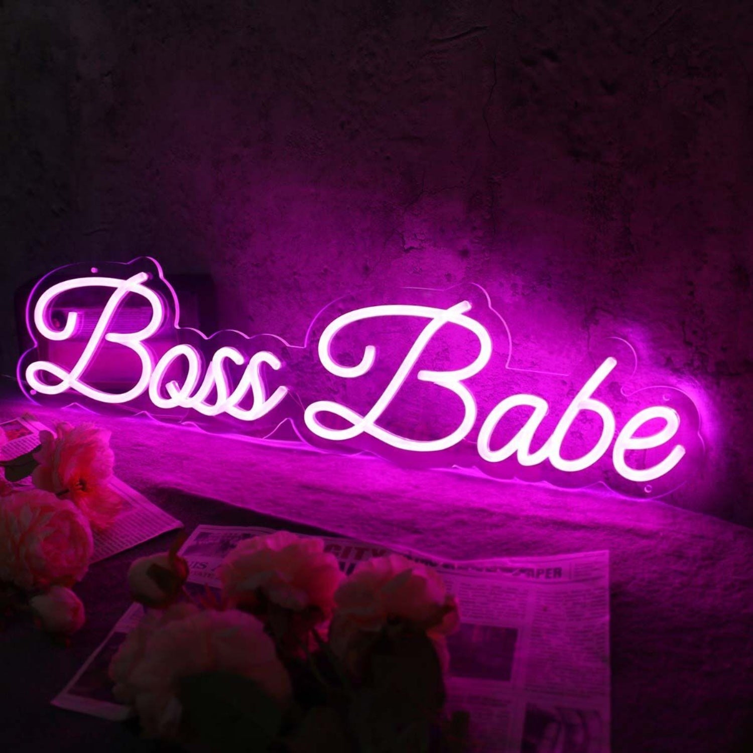 Boss Babe Purple Led Neon Sign - Shineneon