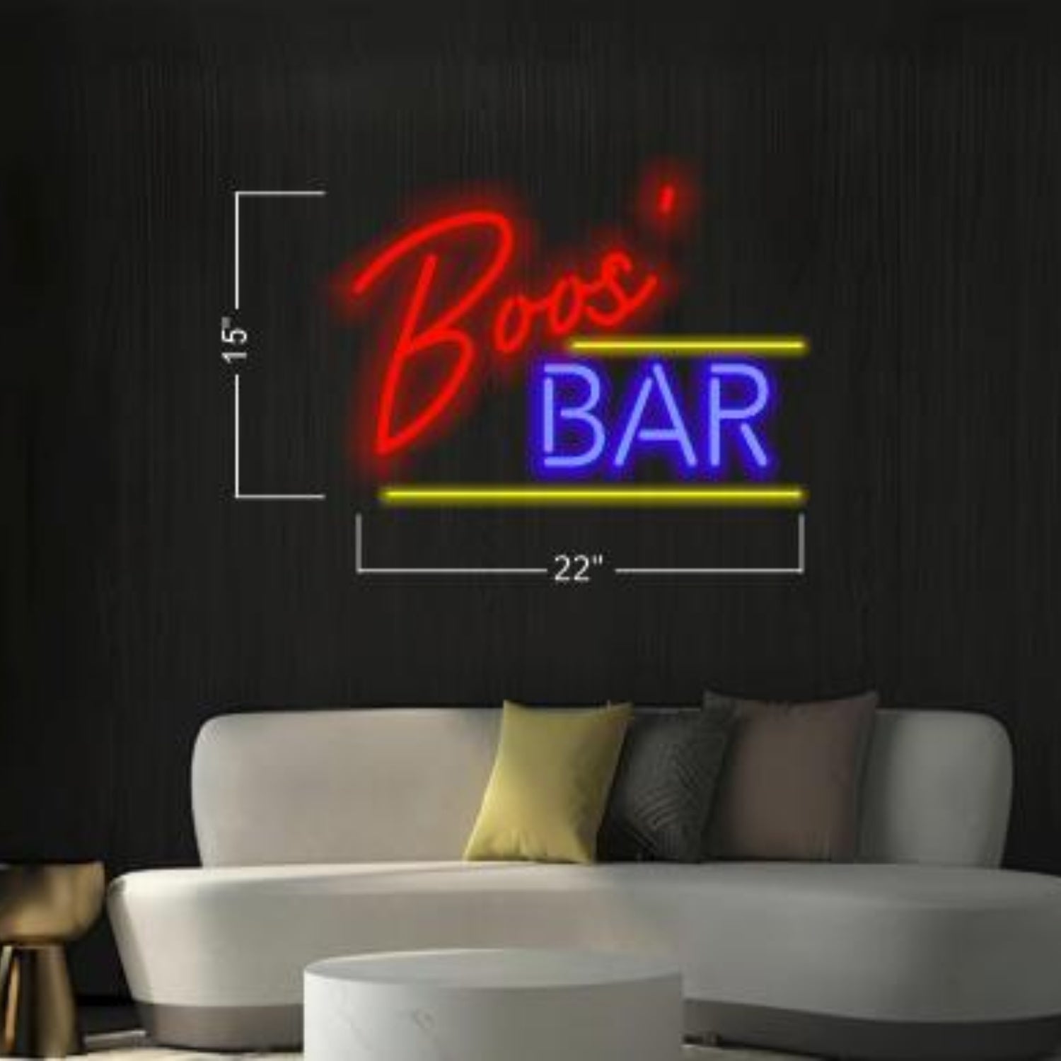 Boss Bar Red Blue Yellow Led Neon Sign For Indoor Bar Decor | Shineneon