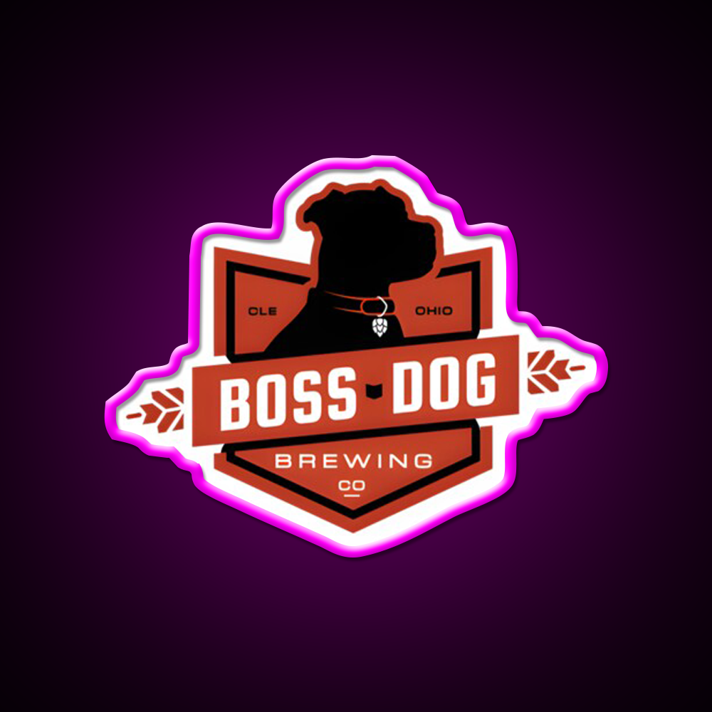 Boss Dog Brewery Beer Bar Decor Led Neon Sign Rgb Color - Neon sign mounted on wall in room