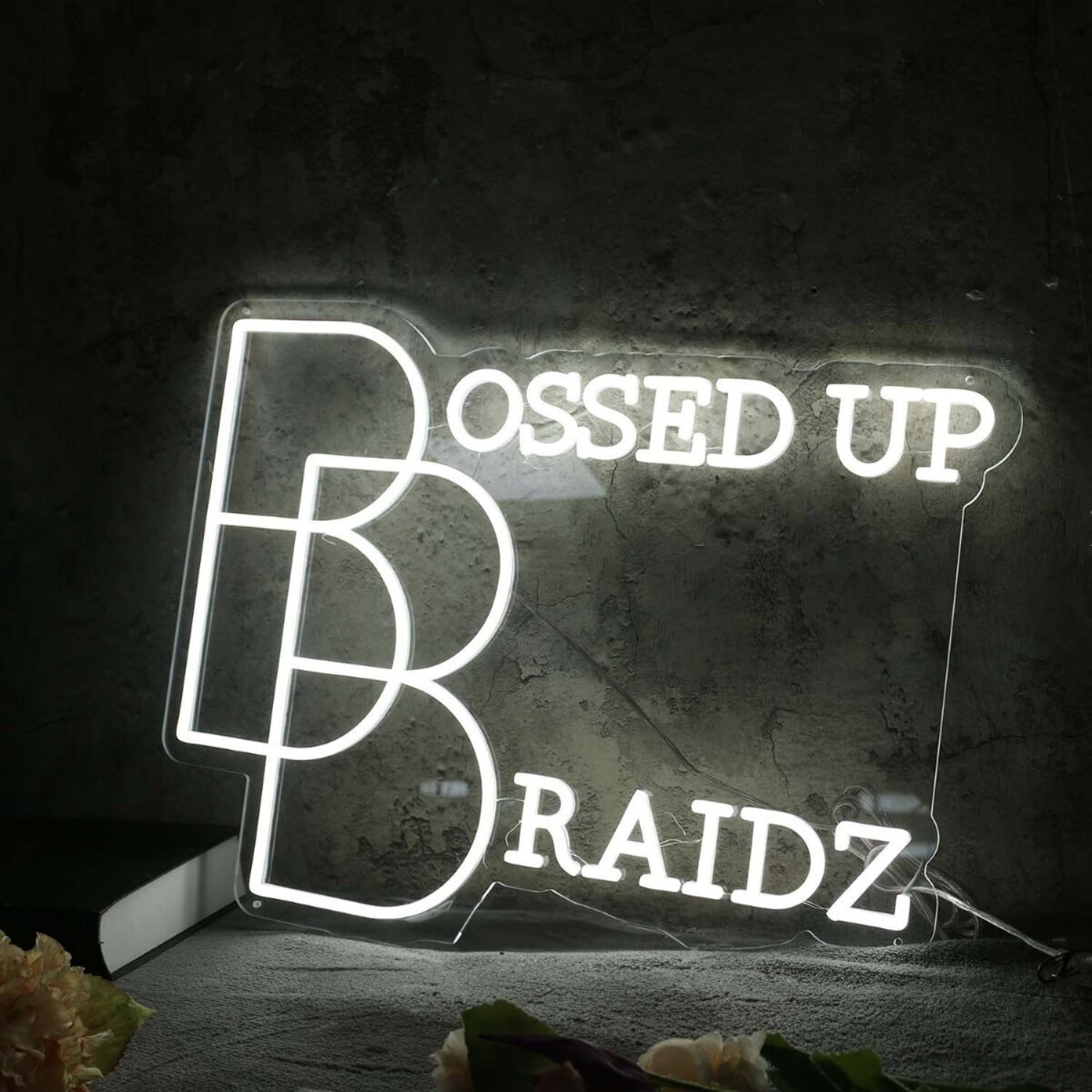 Bossed Up Braidz White Neon Sign | Shineneon