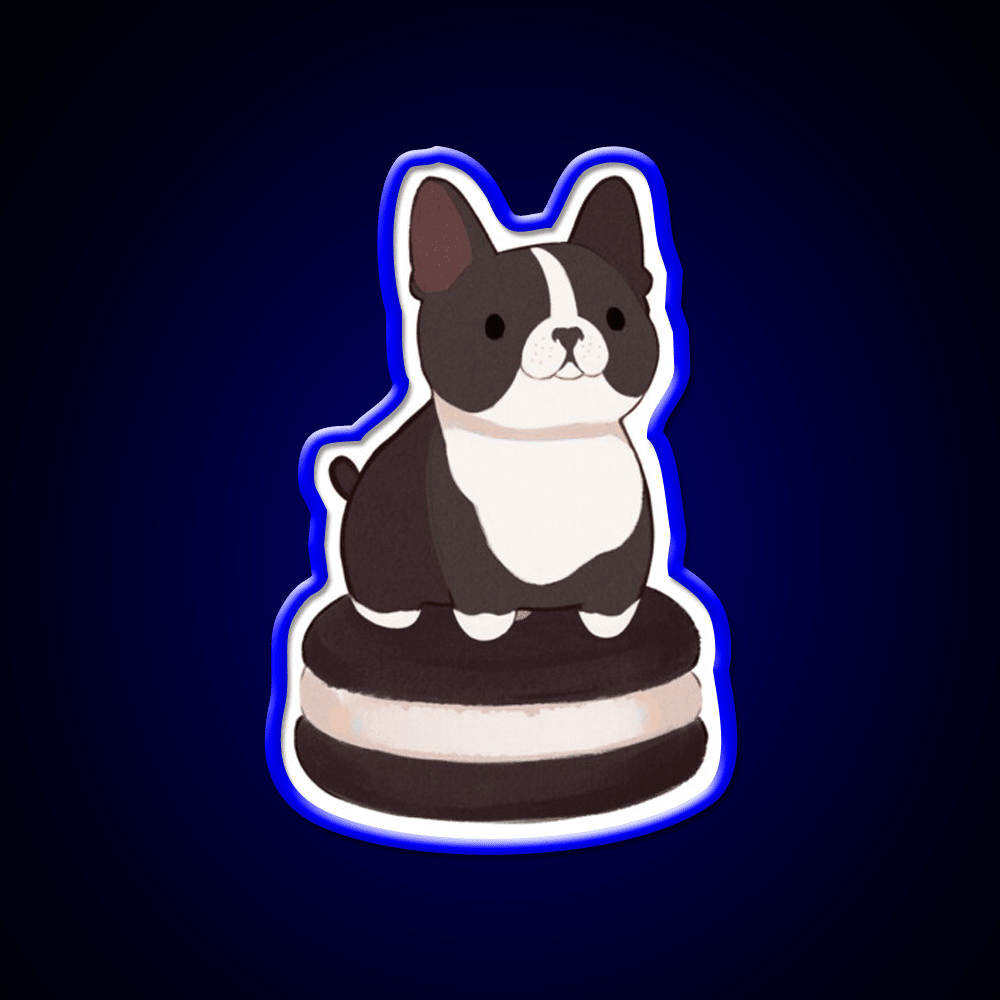 Boston Terrier Whoopie Pie Snack Food Led Neon Sign Rgb Color - Shineneon