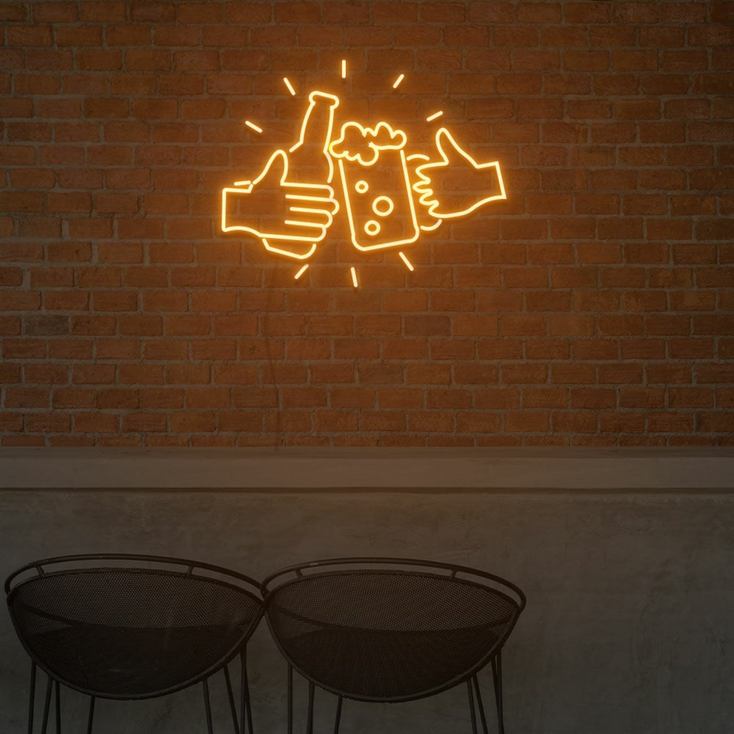 Bottle Beer And Glass Beer For Bar Neon Light Signs For Wedding Bar Party | Shineneon