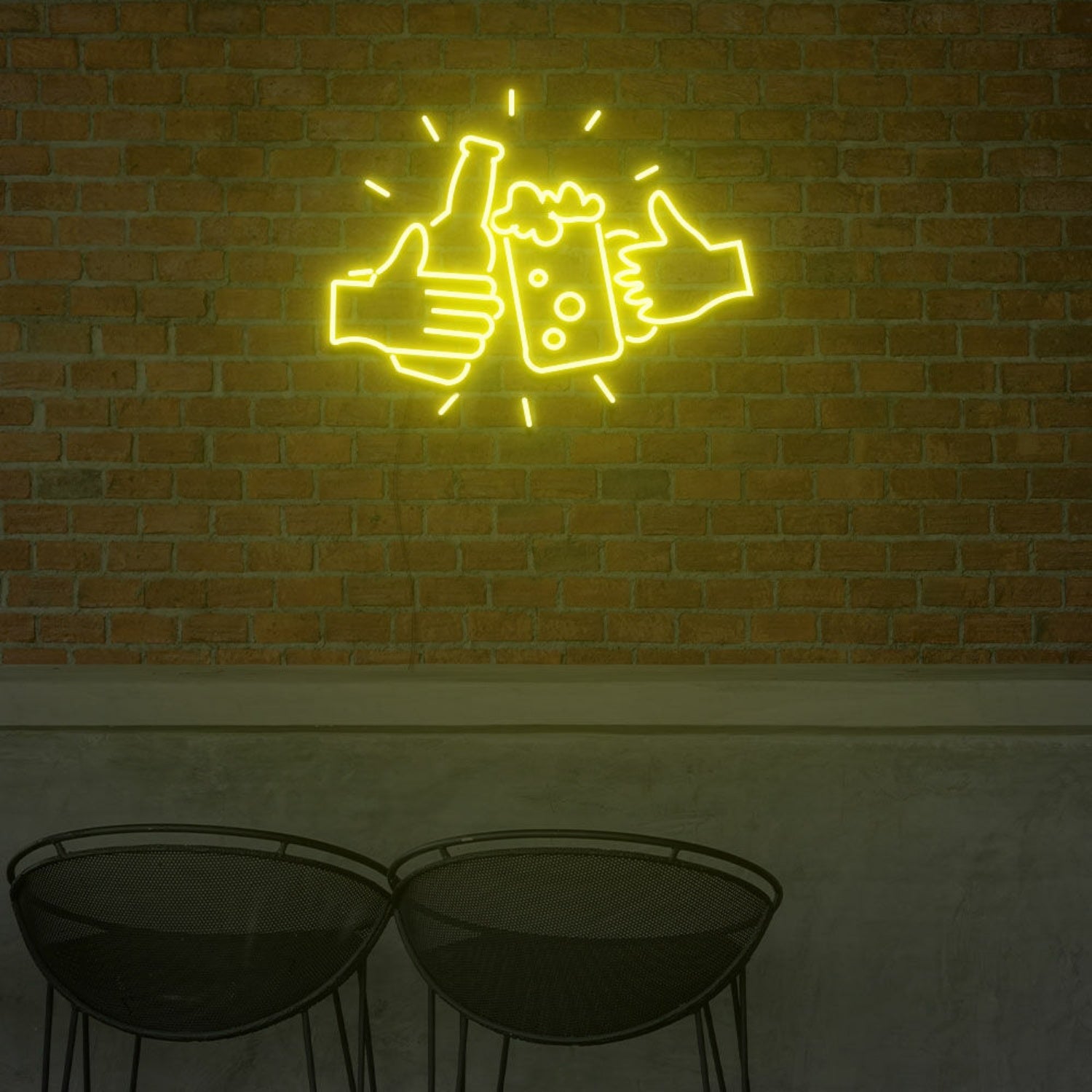 Bottle Beer And Glass Beer For Bar Neon Light Signs For Wedding Bar Party | Shineneon