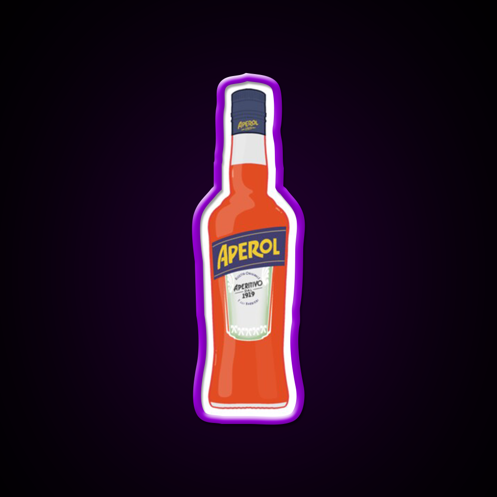 Bottle Of Aperol Cocktail Bar Decor Led Neon Sign Rgb Color - LED neon sign view 9
