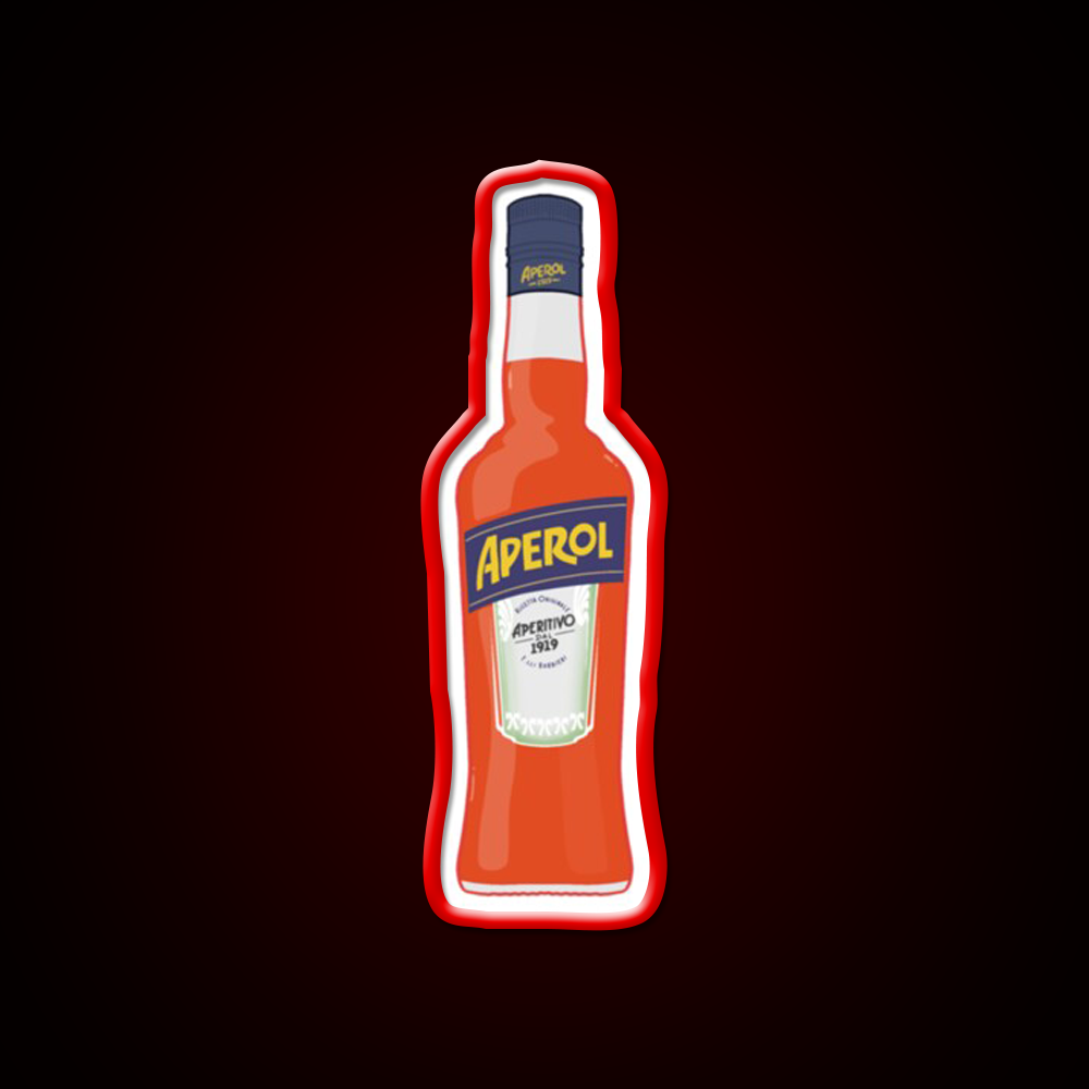 Bottle Of Aperol Cocktail Bar Decor Led Neon Sign Rgb Color - LED neon sign view 10