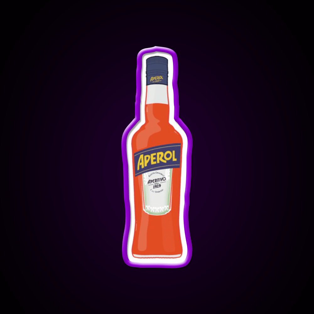Bottle Of Aperol Cocktail Bar Decor Led Neon Sign Rgb Color - Shineneon
