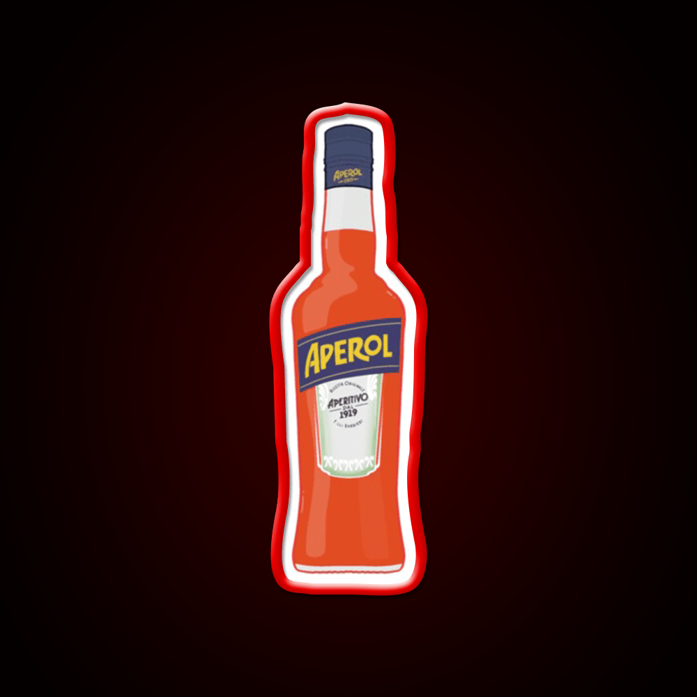 Bottle Of Aperol Cocktail Bar Decor Led Neon Sign Rgb Color - Shineneon