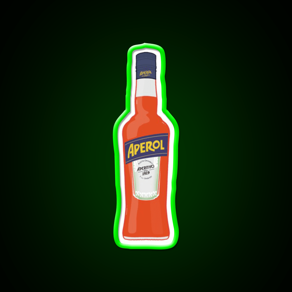 Bottle Of Aperol Cocktail Bar Decor Led Neon Sign Rgb Color - Shineneon