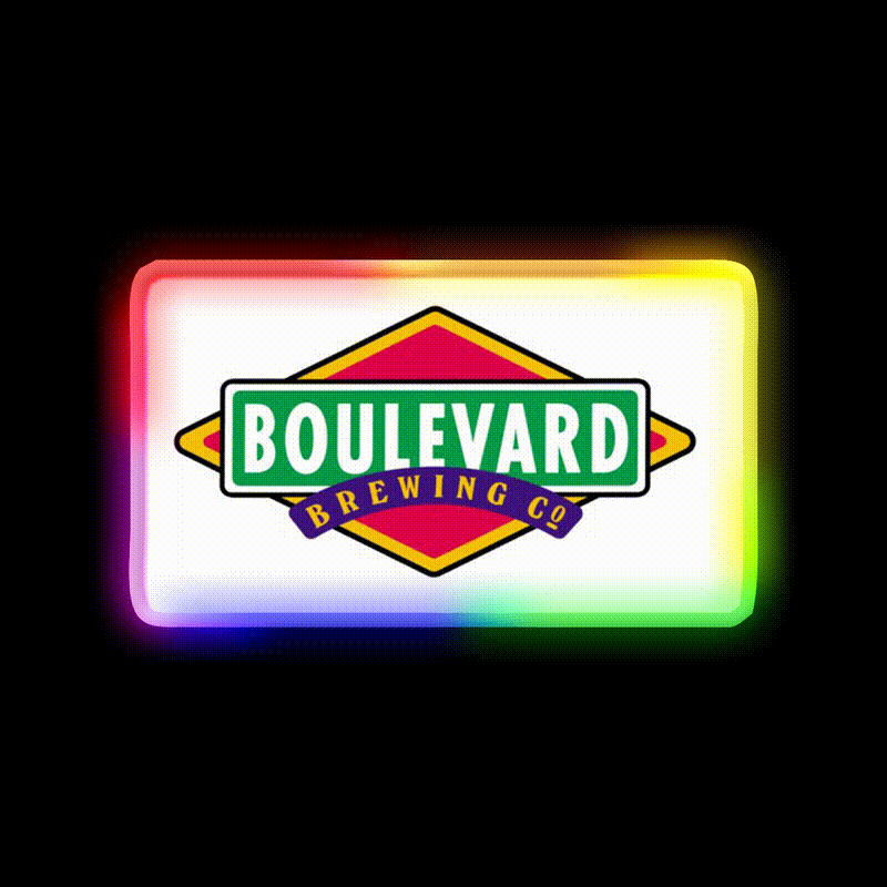 Boulevard Logo Beer Bar Decor Led Neon Sign Rgb Color - LED neon sign close-up detail