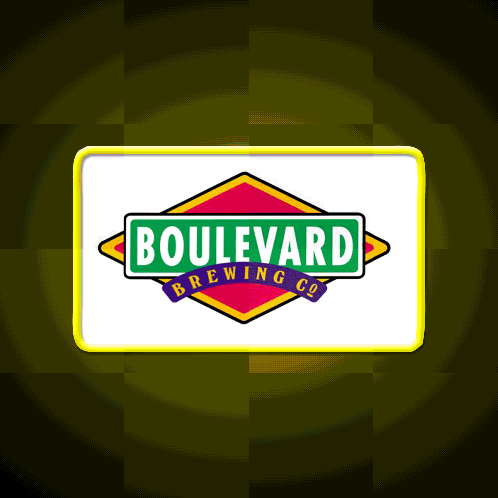 Boulevard Logo Beer Bar Decor Led Neon Sign Rgb Color - Custom LED neon sign front view
