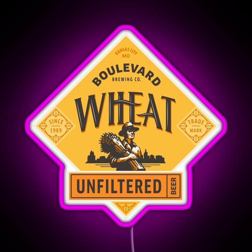 Boulevard Unfiltered Wheat Beer Rgb Led Neon Sign Pop Wall Art - Shineneon