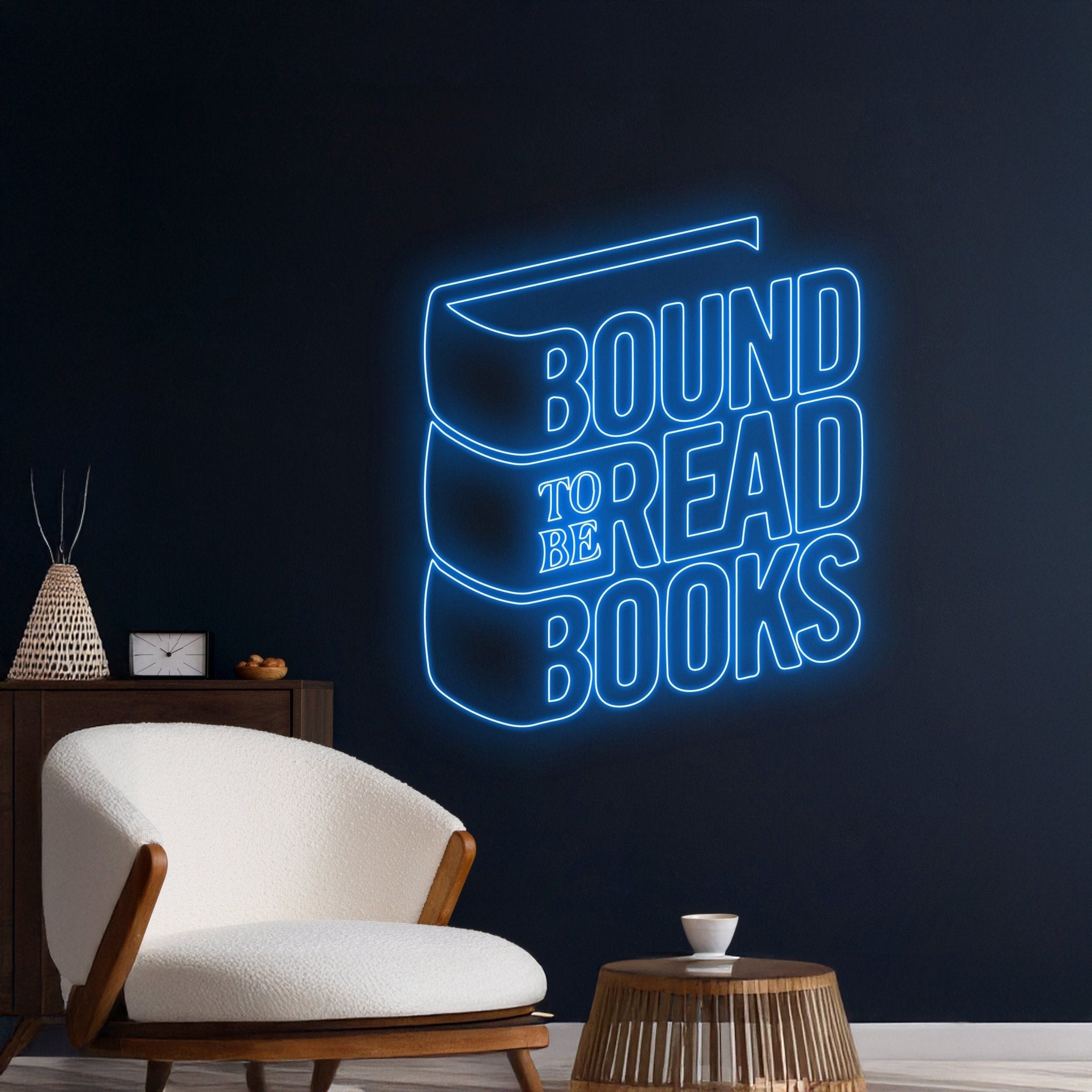 Bound To Be Read Books Neon Sign - Shineneon