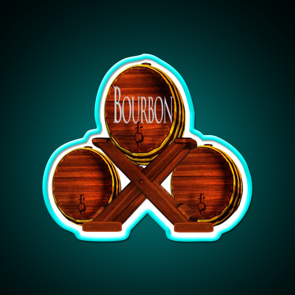 Bourbon Stacke Whiskey Drink Bar Led Neon Sign Rgb Color