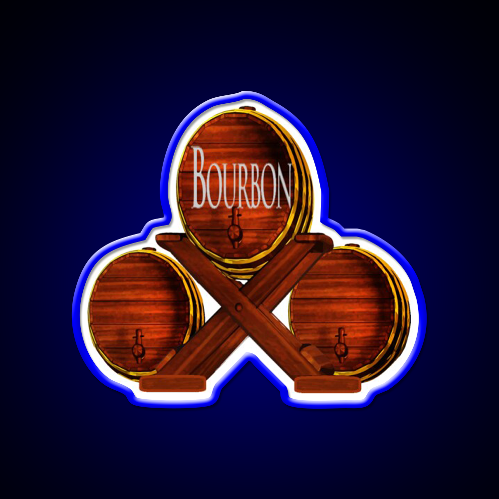 Bourbon Stacke Whiskey Drink Bar Led Neon Sign Rgb Color