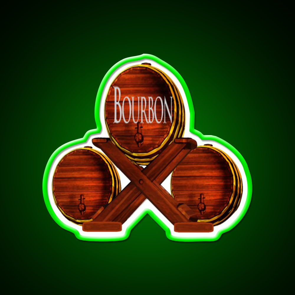 Bourbon Stacke Whiskey Drink Bar Led Neon Sign Rgb Color