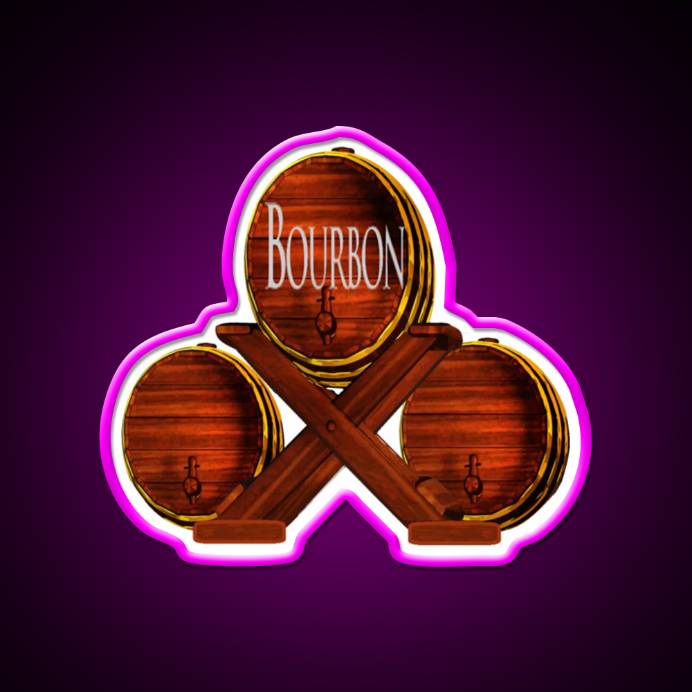 Bourbon Stacke Whiskey Drink Bar Led Neon Sign Rgb Color