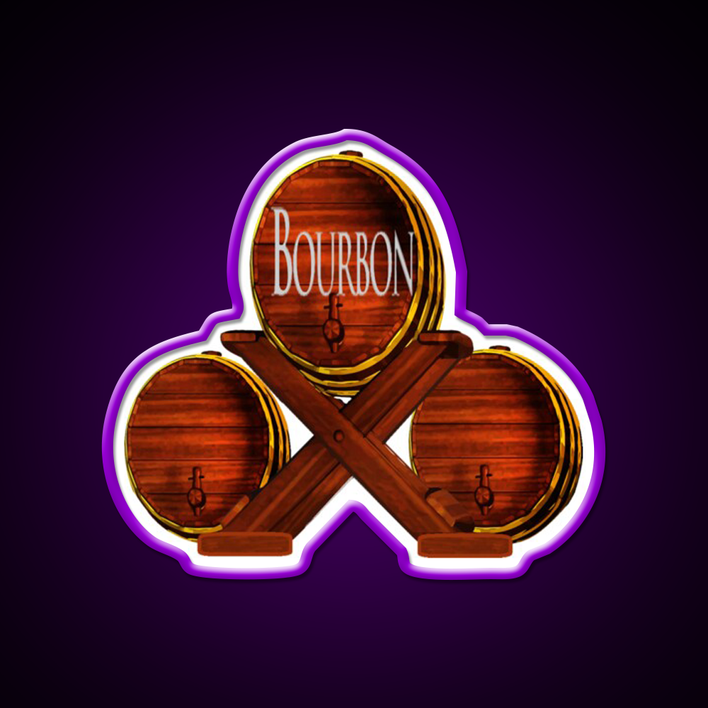 Bourbon Stacke Whiskey Drink Bar Led Neon Sign Rgb Color