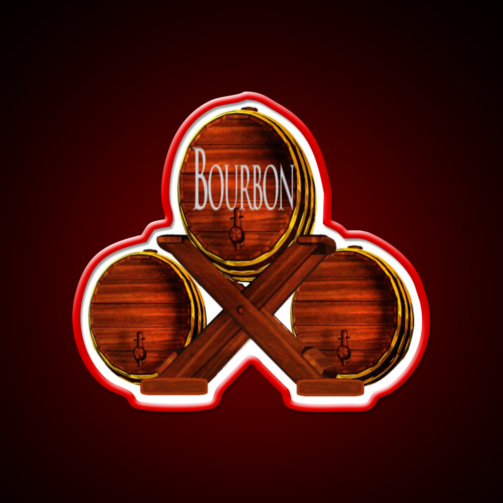 Bourbon Stacke Whiskey Drink Bar Led Neon Sign Rgb Color