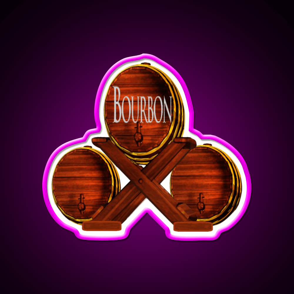 Bourbon Stacke Whiskey Drink Bar Led Neon Sign Rgb Color - Shineneon