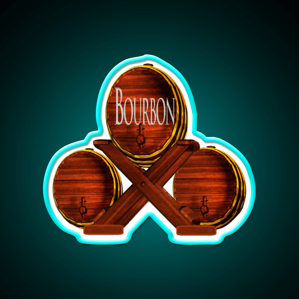 Bourbon Stacke Whiskey Drink Bar Led Neon Sign Rgb Color - Shineneon
