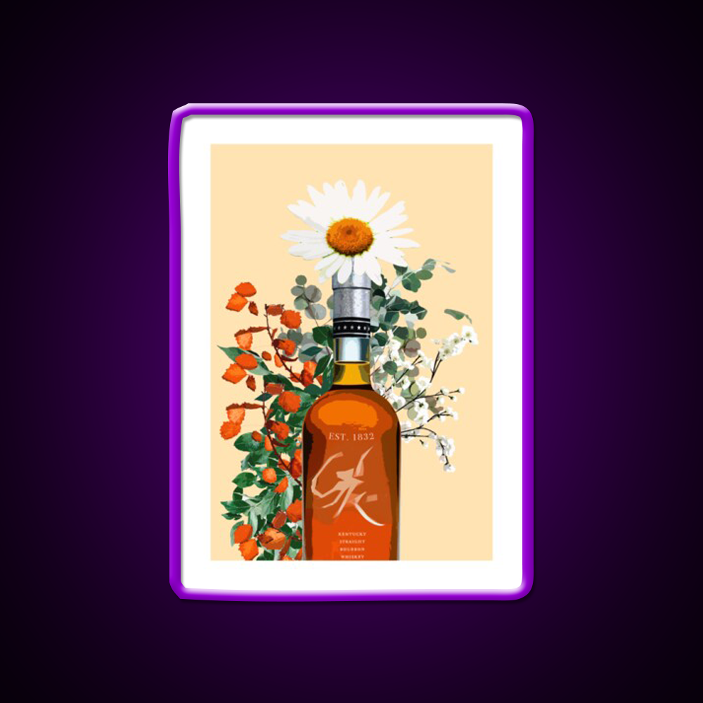 Bourbon Whiskey Artwork Whiskey Drink Bar Led Neon Sign Rgb Color