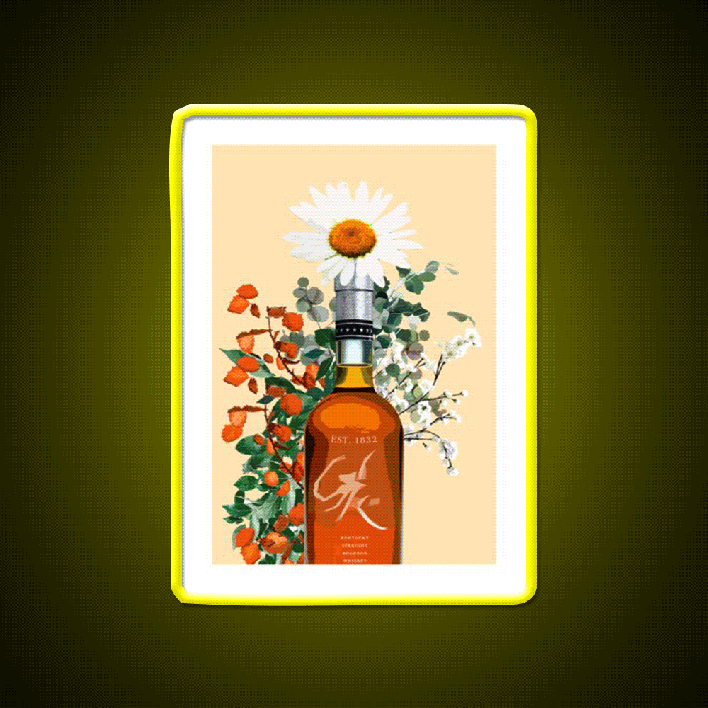 Bourbon Whiskey Artwork Whiskey Drink Bar Led Neon Sign Rgb Color