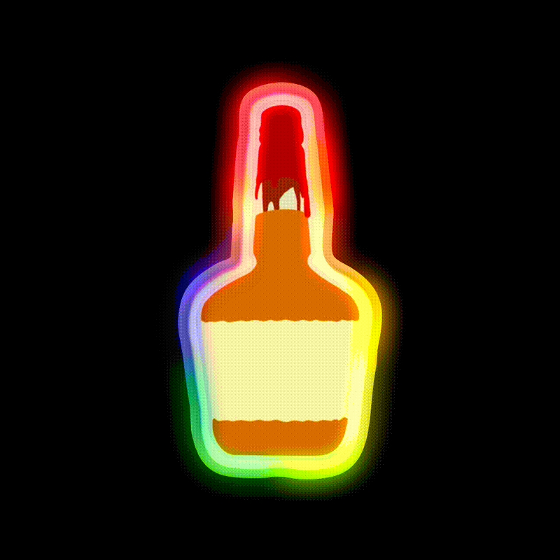 Bourbon Whiskey Drink Bar Led Neon Sign Rgb Color