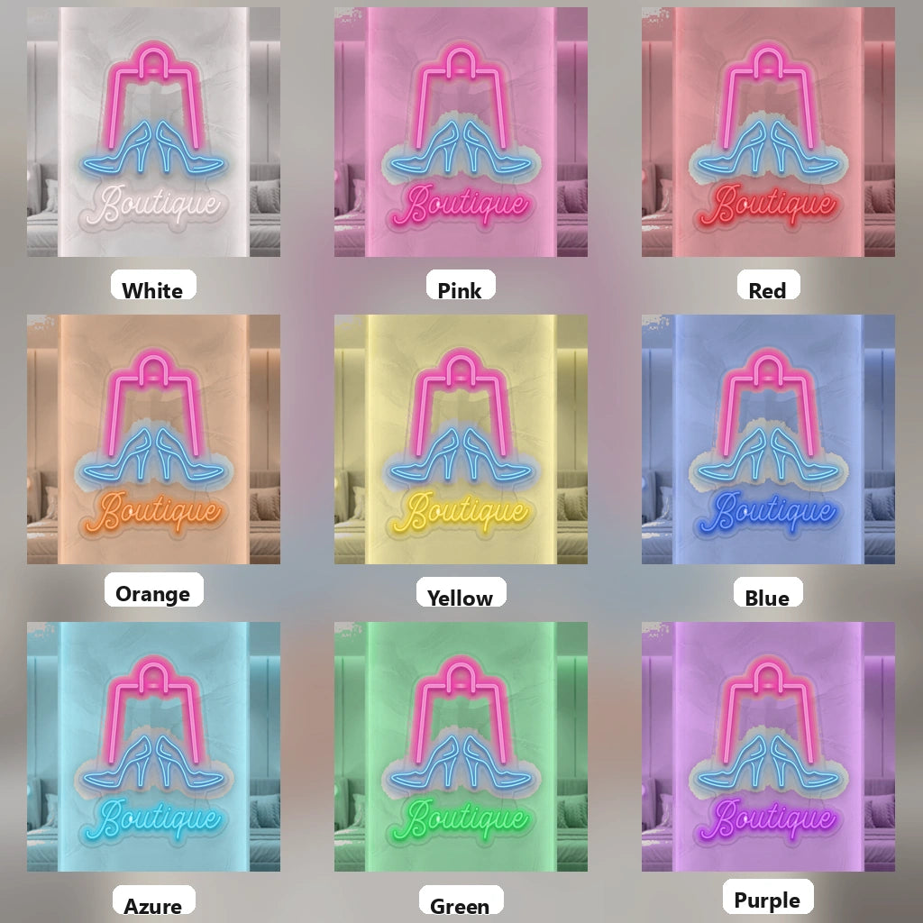 Boutique LED Neon Sign - 05 Color Grid