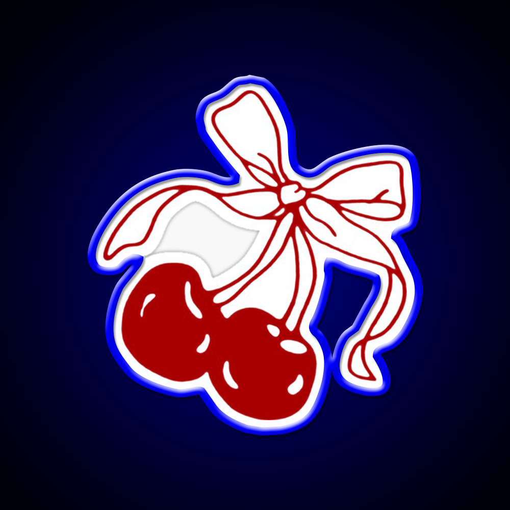 Bow Tied Cherries Cocktail Bar Decor Led Neon Sign Rgb Color - LED neon sign view 5