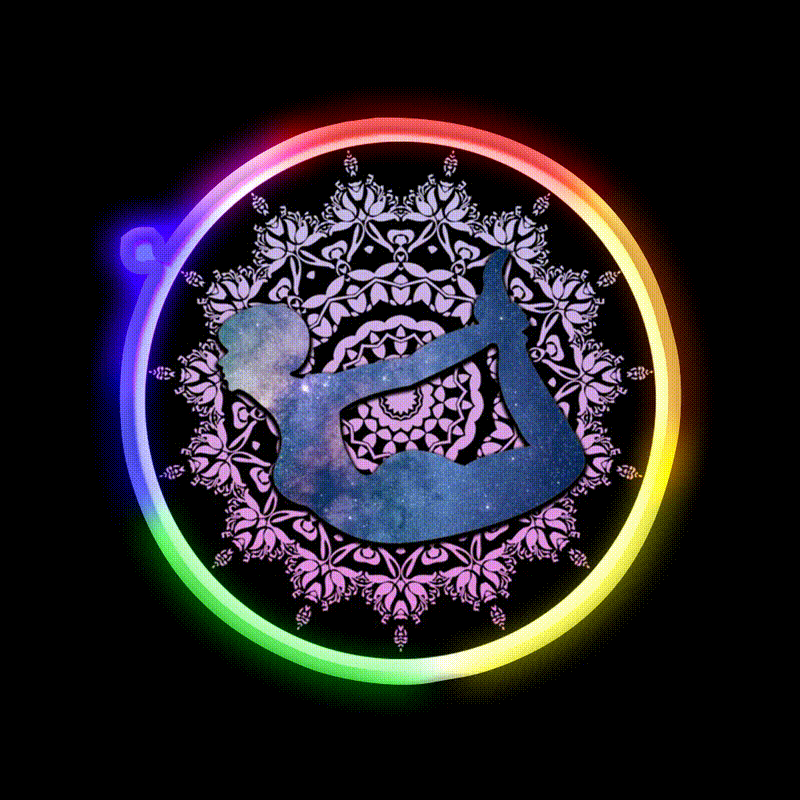 Bow Yoga Led Neon Sign For Wellness Space Rgb Color